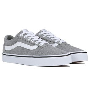 Vans Women's Ward Low Top Sneaker Grey/White Size 8